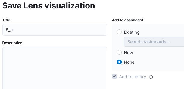 Kibana save visualization