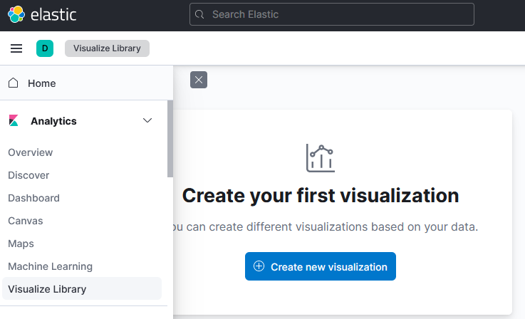 Kibana create the first visualization