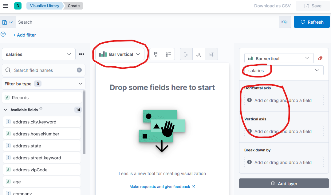 Kibana Lens builder properties