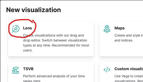 Kibana Lens visualize