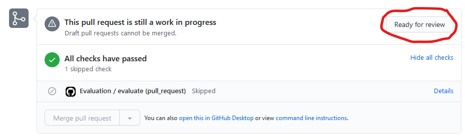 GitHub draft PR ready