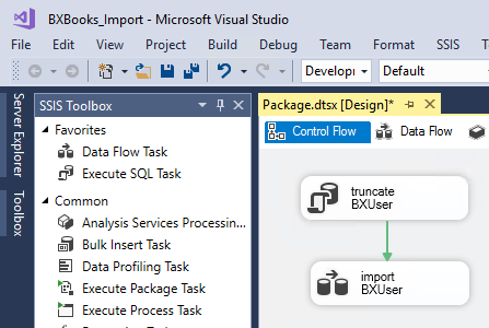 Integration Services Control Flow for importing users