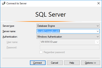 Connect to SQL Server